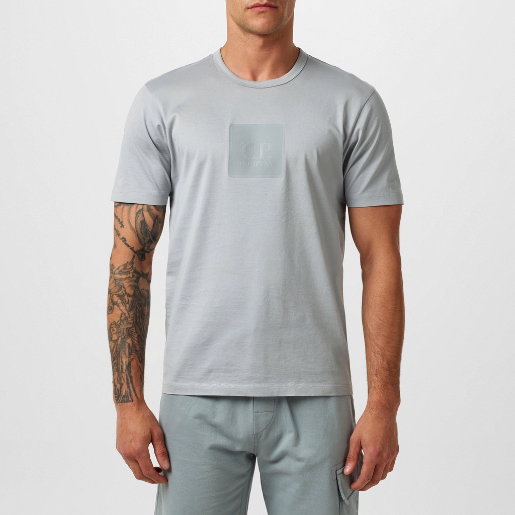 CP Company Logo T Shirt - Harbor Mist 805
